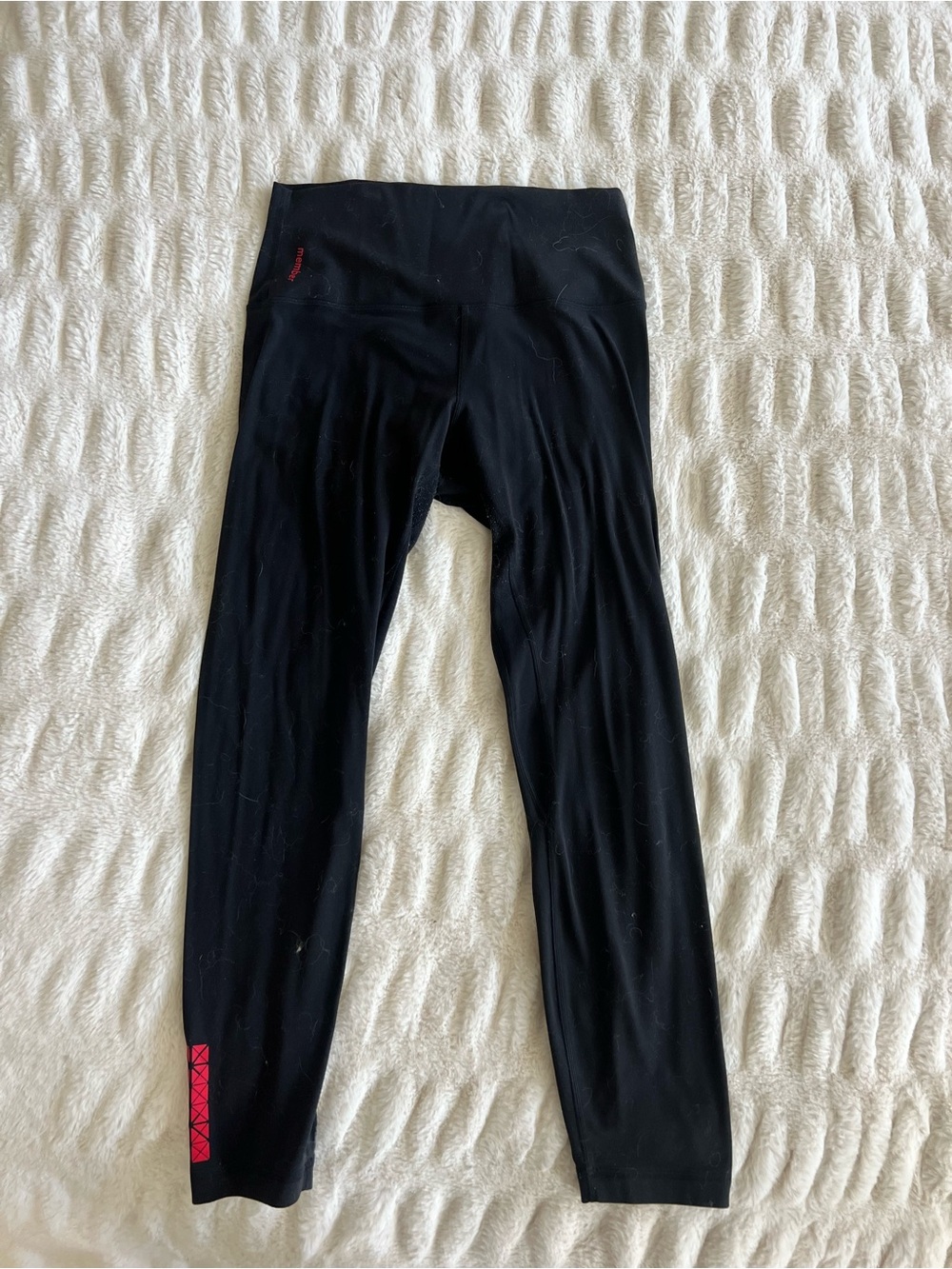 lululemon athletica Black Leggings with Red Accent
